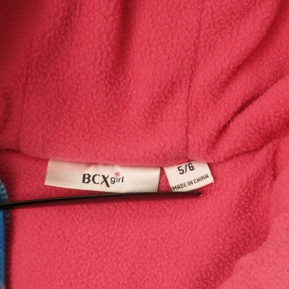 BCX - Girl’s Plaid Puffed Hooded Jacket - Multicolor, Size 5/6 -1.0 - Picture 3 of 4